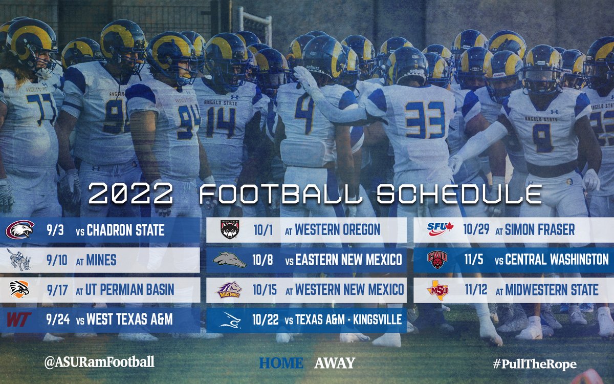 The 2022 football schedule is set and includes a couple of big regional games early on! #PullTheRope