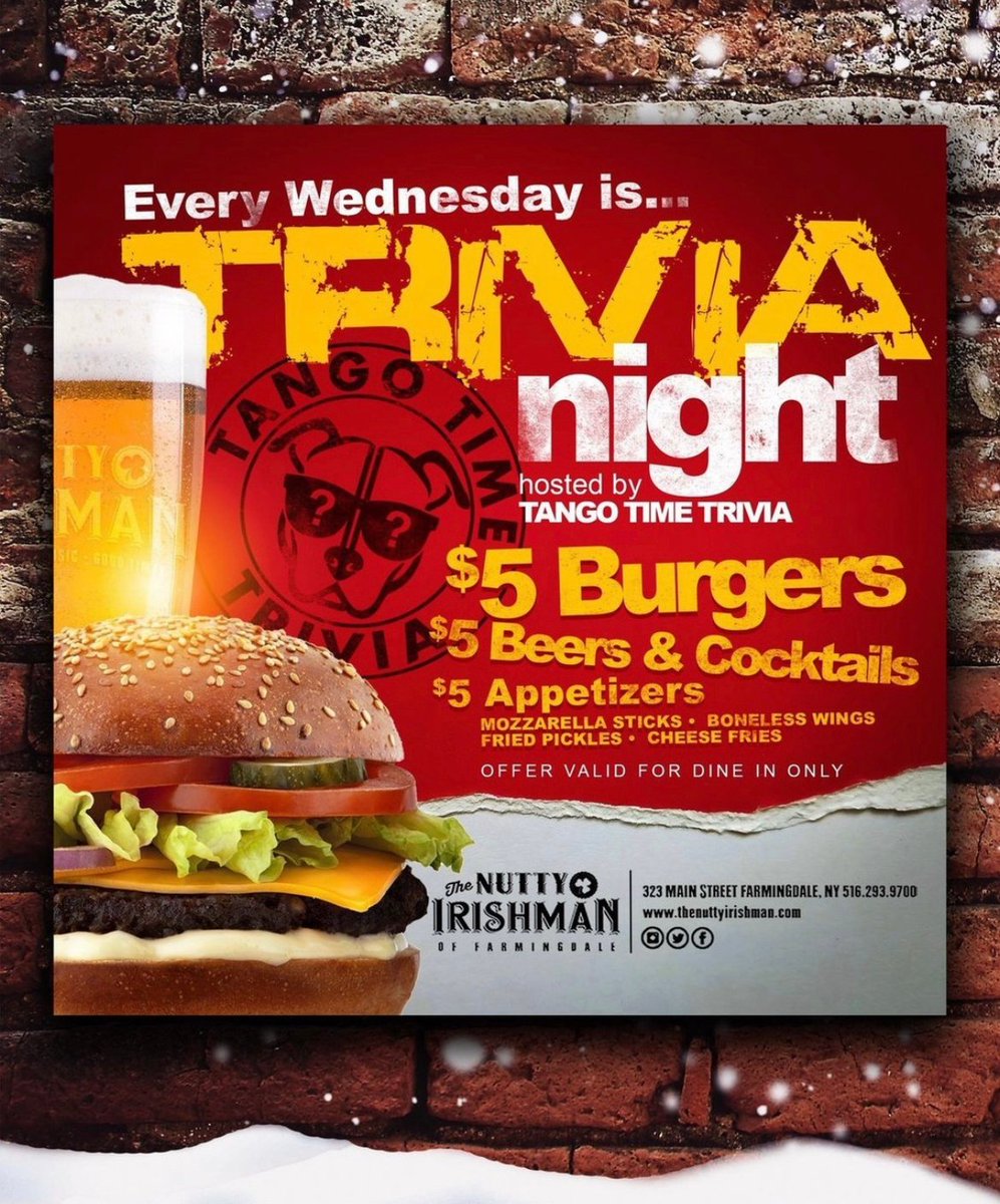 Happy trivia day! Join us tonight!