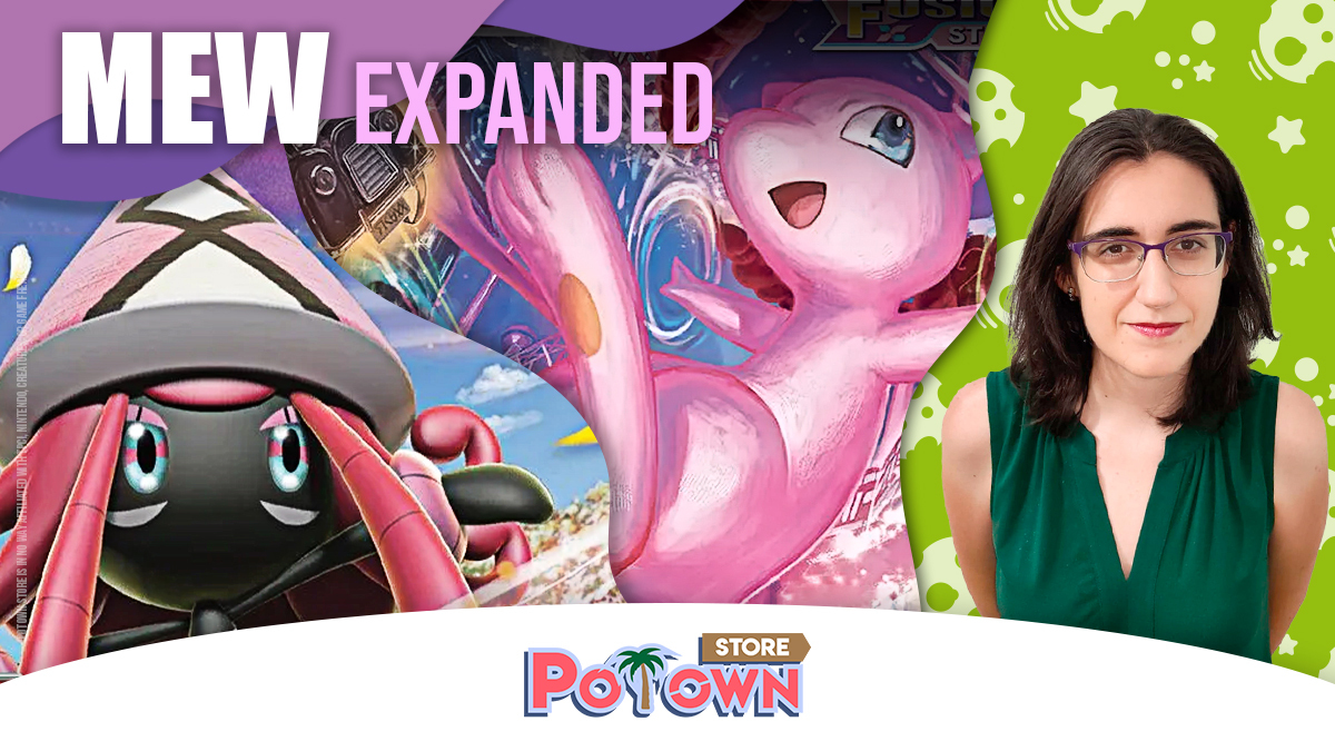potown_store's tweet photo. Alola trainers! 🌴🔴 Check out our YouTube Channel! 🔴🌴 Our friend Elena from @Gaiastormtcg  will show us Mew's power in Expanded when we pair it with cards that provide many more options for Mew Vmax!

Check it out!  👉 https://t.co/EhlGslmlxp

#Mew #MewVMAX #TapuLele https://t.co/kGnmoWNAB9