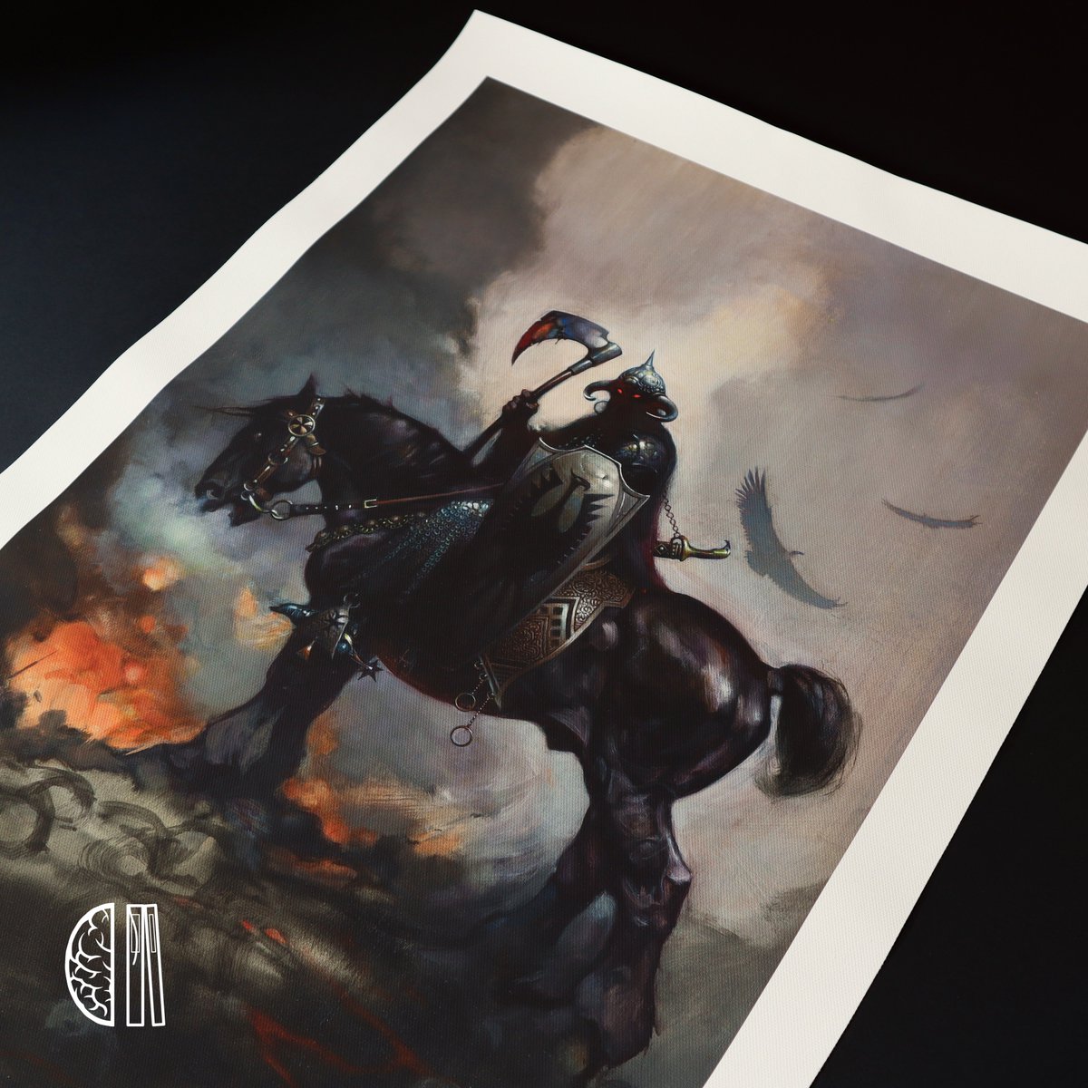 mindwork_studio's tweet photo. “Death Dealer”- Frank Frazetta(1973)
The “Death Dealer” is the most famous creation by the amazing artist Frank Frazetta. We want to celebrate with @frazettagirls their new upcoming comic book with a 10% discount! 

@SaraFrazetta 
only on https://t.co/ovcyEgayI7

#mindworkgames https://t.co/aho4YFrAkr