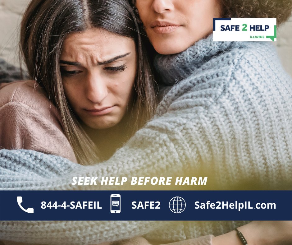 Safe2HelpIL's tweet photo. Today is World Teen Mental Wellness Day. It is a day that aims to raise awareness about teen mental health
The goal of @Safe2HelpIL is the break the stigma associated with mental illness and get students in Illinois to #SeekHelpBeforeHarm.
💬 SAFE2
🌐 https://t.co/3AqiDWY1Qa https://t.co/sCQFgED40o