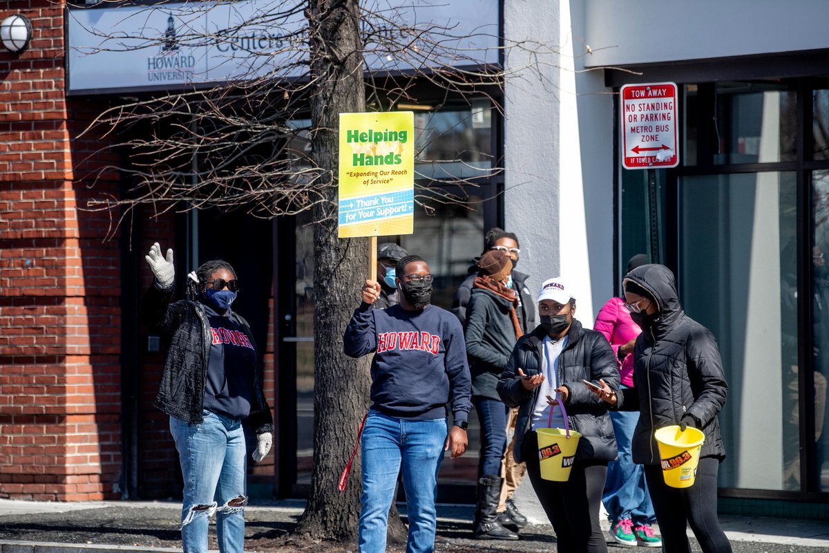 HowardU's tweet photo. Thank you to our many donors who supported our @HUASB Bison over the weekend during the 2022 @whurfm Helping Hands Radiothon! With your help over $100,000 was raised to support our students as they utilize their spring break next week to volunteer across the country. https://t.co/kK7KyN2SFq