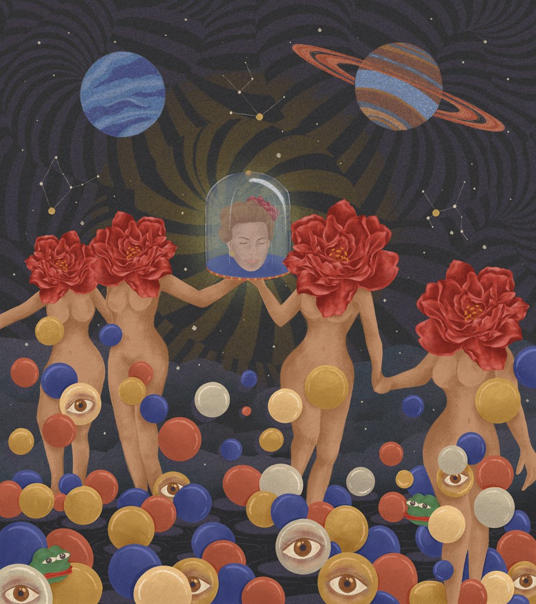 opus_cula's tweet photo. The “Cosmic Girls” is still available on @withFND at 0.15 $ETH reserve price! ✨🔥 

..when you realize you’re mortal.

https://t.co/xo7l1tX30t #nftcollector #womeninnfts #nfts #withFND #nftart https://t.co/JEltabJus5
