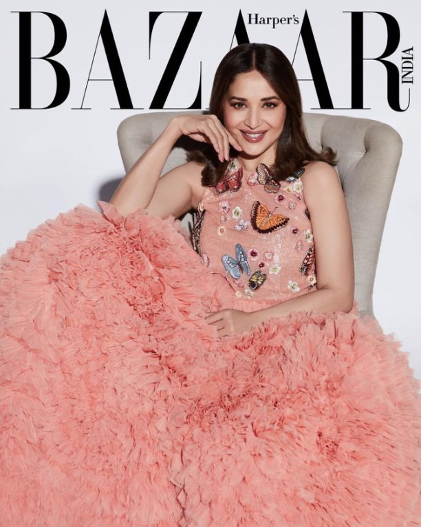 desixslays's tweet photo. Madhuri Dixit on the cover of Harper's Bazaar India https://t.co/NGCkD8AlhP