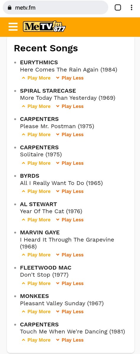 VenusInMomJeans's tweet photo. Saluting Great Artists for #WomensHistoryMonth #TwoAtTen on the radio at 10am and 10pm @MeTVFM 87.7FM or https://t.co/fBT7nll9Ay
Saluting #KarenCarpenter!!! #HappyHeavenlyBirthday π
For 10am #MeTVFM played the #Carpenters #Solitaire and #PleaseMrPostman. I love their songs. https://t.co/gHN6ltWqQt