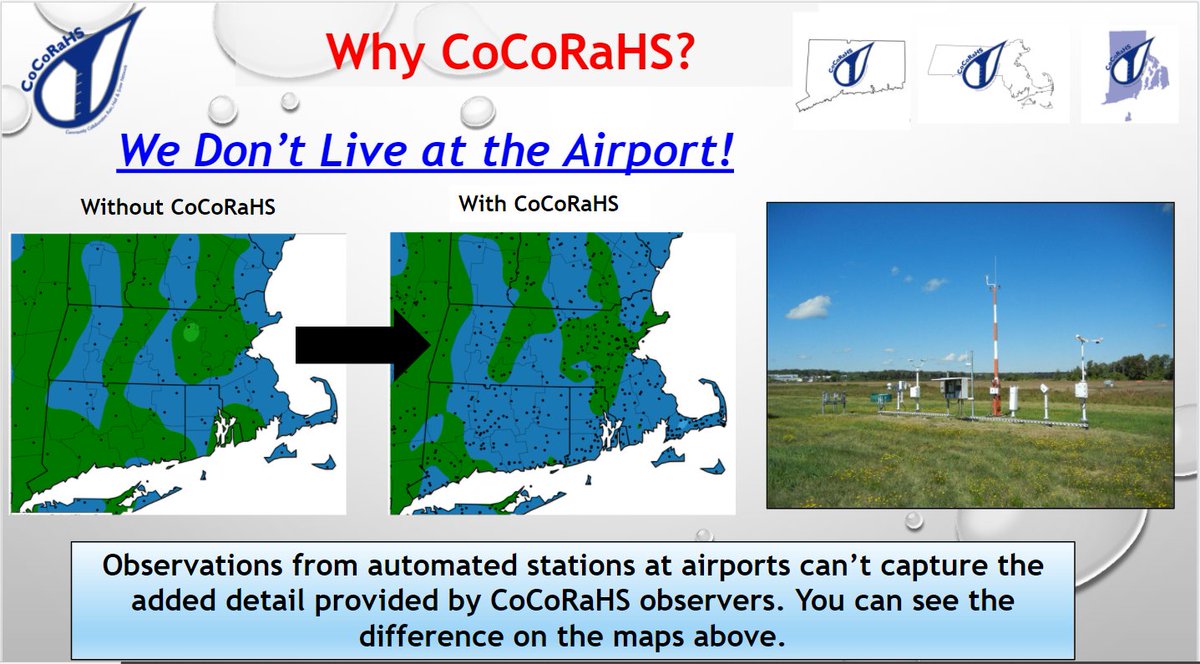 MA_CoCoRaHS's tweet photo. Welcome to new observers from Braintree, Marshfield, &amp; Somerville! 

We're recruiting observers as part of @CoCoRaHS #MarchMadness! Sign up &amp; report rain/snow totals. They are used by @NWS offices during storms &amp; for flood/drought assessment.

Join us: https://t.co/W2rAOkwsOt https://t.co/PTbJgJHZ6W