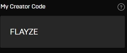 Theflayze's tweet photo. FINALLY GOT THE SUPPORT CREATOR CODE I DESERVE 
W✅ https://t.co/VEPF20KWEx