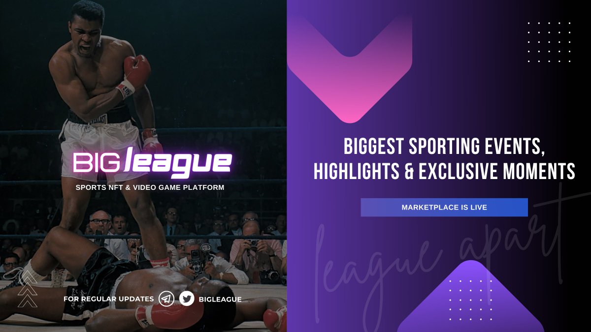 Curating the biggest sporting events, highlights, and exclusive moments captured in sporting history via our #NFT marketplace for your convenience

Remember we are live on the #BSC &amp; all out exclusive contents and #NFTs are up for grabs via our platform ~ Bigleague.art