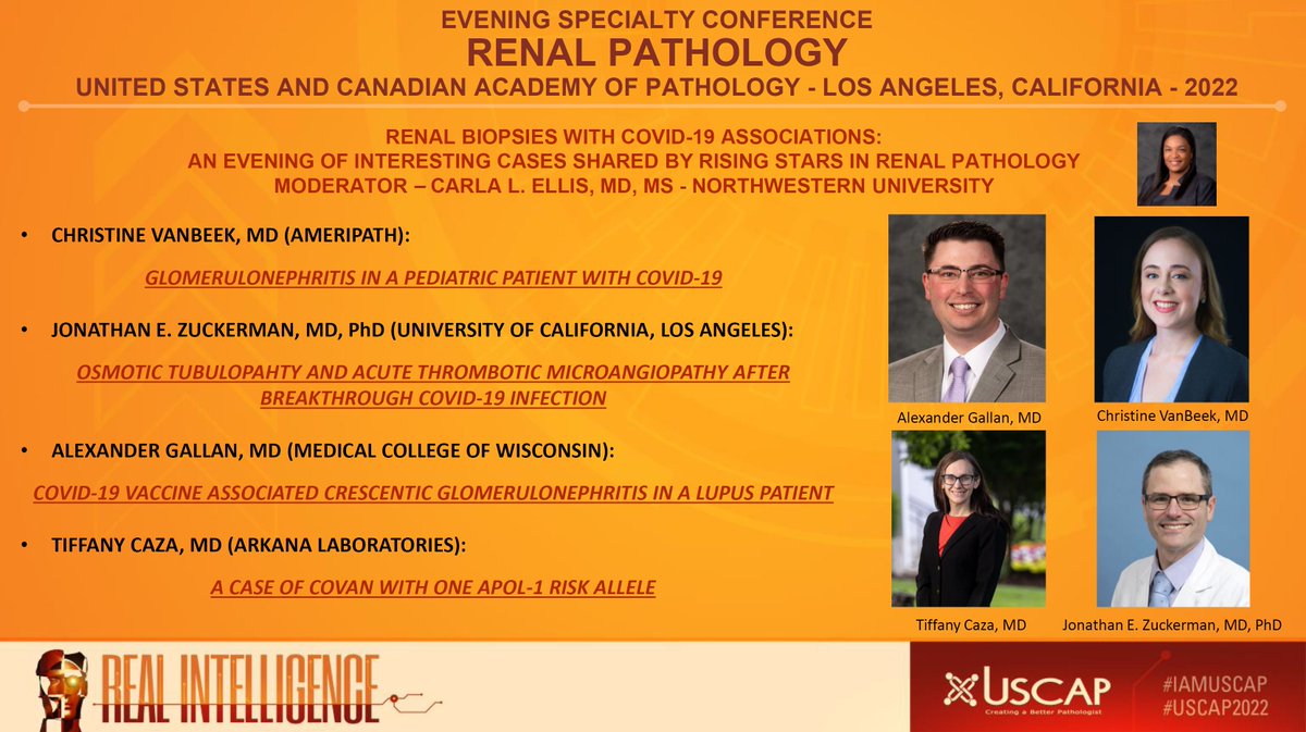 USCAP 2022
Evening Specialty Conference – Renal Pathology 
Mon, March 21st
7:00 PM – 9:00 PM
#USCAP2022 #Renalpath