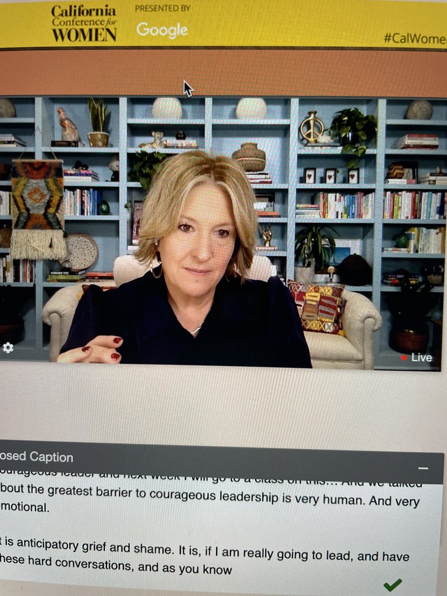 Attending California Conferencr for Women #calwomen <a href="/BreneBrown/">Brené Brown</a> suggests asking staff to offer up two words that describe how they’re feeling so leaders can loop around and check back in. The question “Tell me what support looks like from me?” is so powerful - thank you ❤️