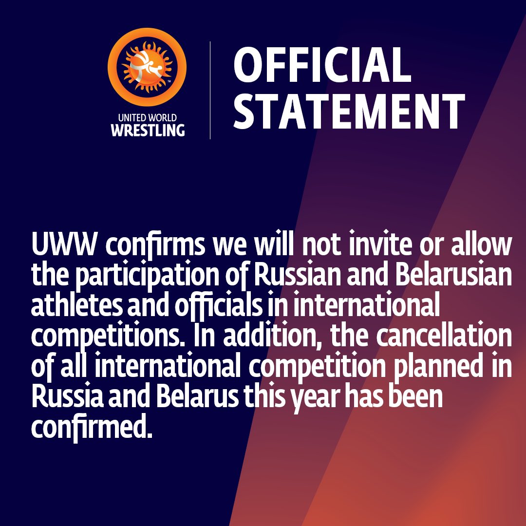 UWW to readmit Russian and Belarusian wrestlers as neutrals