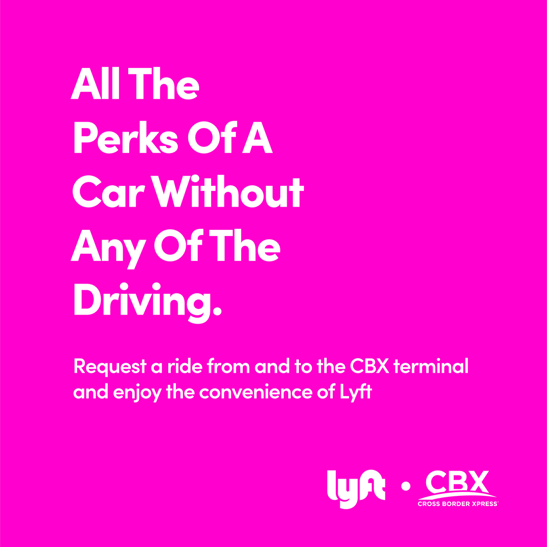 CrossBrdrXpress's tweet photo. With Lyft you get all the advantages of traveling wherever you want without having to drive. 🚘 It's comfortable, efficient and handles very affordable rates. 📱
*Available in California
Learn more about this service at: https://t.co/qur0T3rJFZ
#CBX #CBXperience #CBXServices https://t.co/0G2hvhR5zd