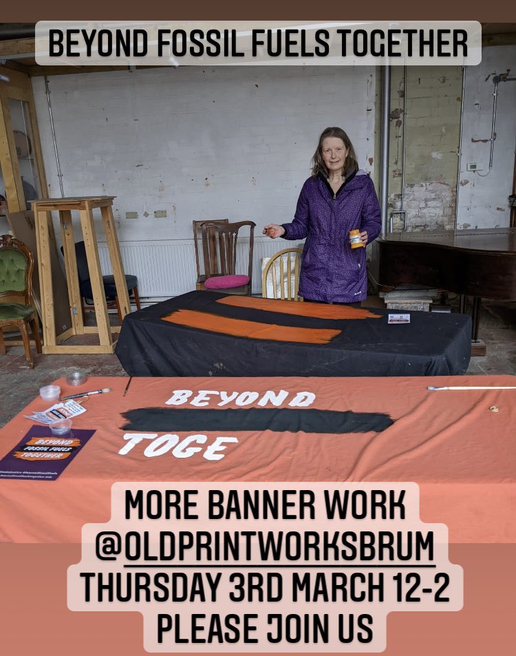 beyondfft's tweet image. Count down to Sunday as we prep banners and placards for #BeyondFFT @CClimateAction @muslimsdeclare @XrBuddhists @BritishQuakers @ecosikh