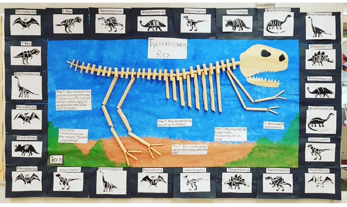 dinosaur inquiry, student display