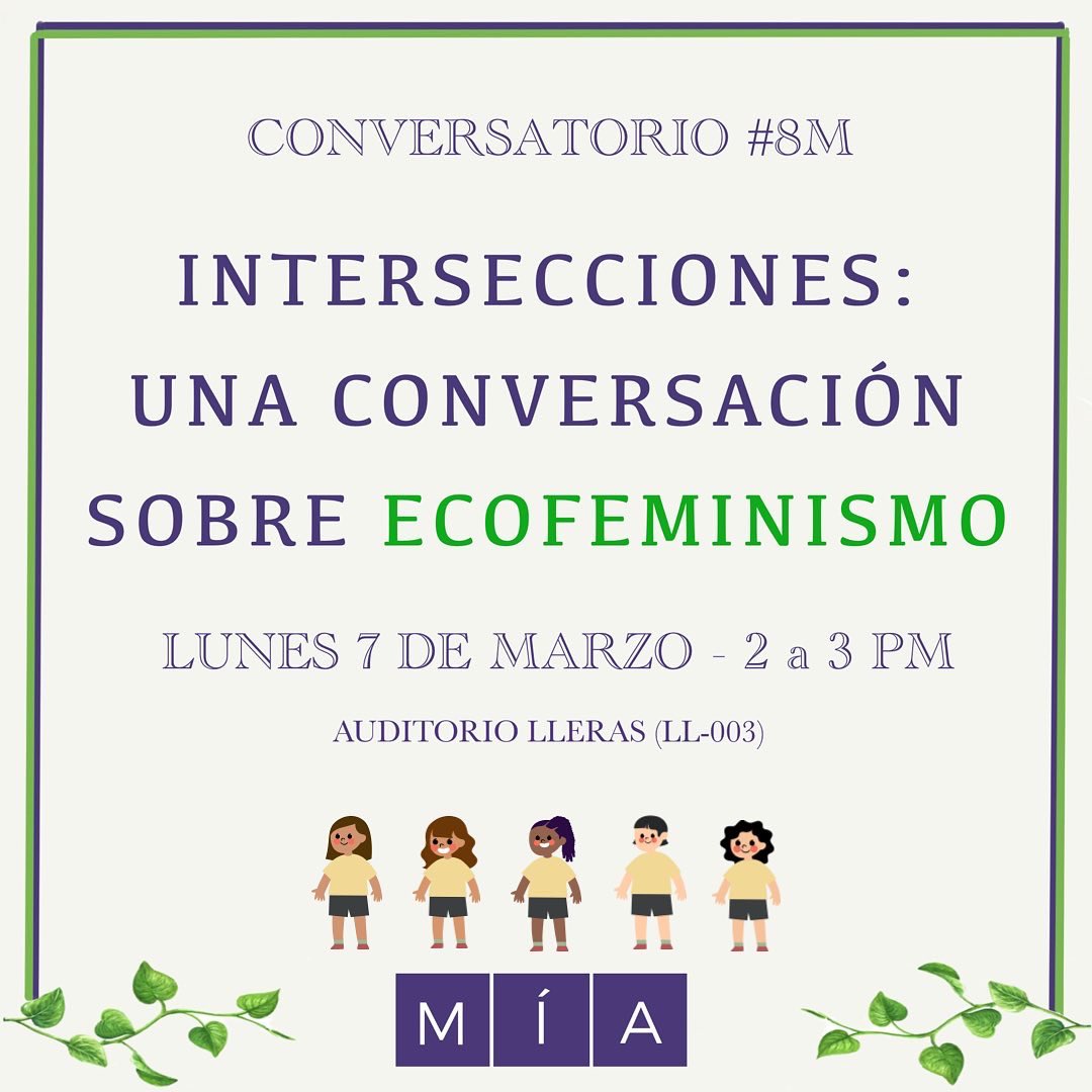MiaUniandes's tweet photo. ¡Ya casi llega el 8 de marzo, Día Internacional de la Mujer!

Con el fin de conmemorar este día tan especial, lxs invitamos a participar en nuestro conversatorio ✨Intersecciones: una conversación sobre ecofeminismo✨ https://t.co/fBVwmxshfx