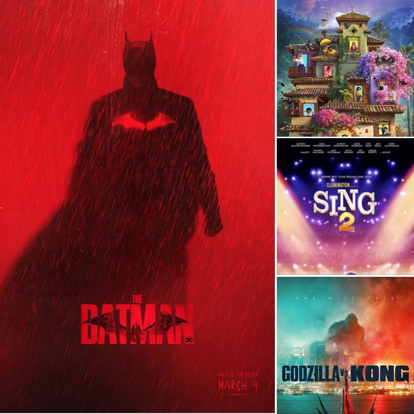 Friday, March 4  - Saturday, March 6, 2022
🦇 The Batman (PG-13) 7:15 PM with
🦍 Godzilla vs King Kong (PG-13) 10:15 PM.
🪄 Encanto (PG) at 7:30 PM with
🎤 Sing 2 (PG-13) at 9:15 PM.
Open 1 hr prior to first movie. 🚫Switching screens. ✅Credit/debit. 🎟️ starlitefun.com/showtimes