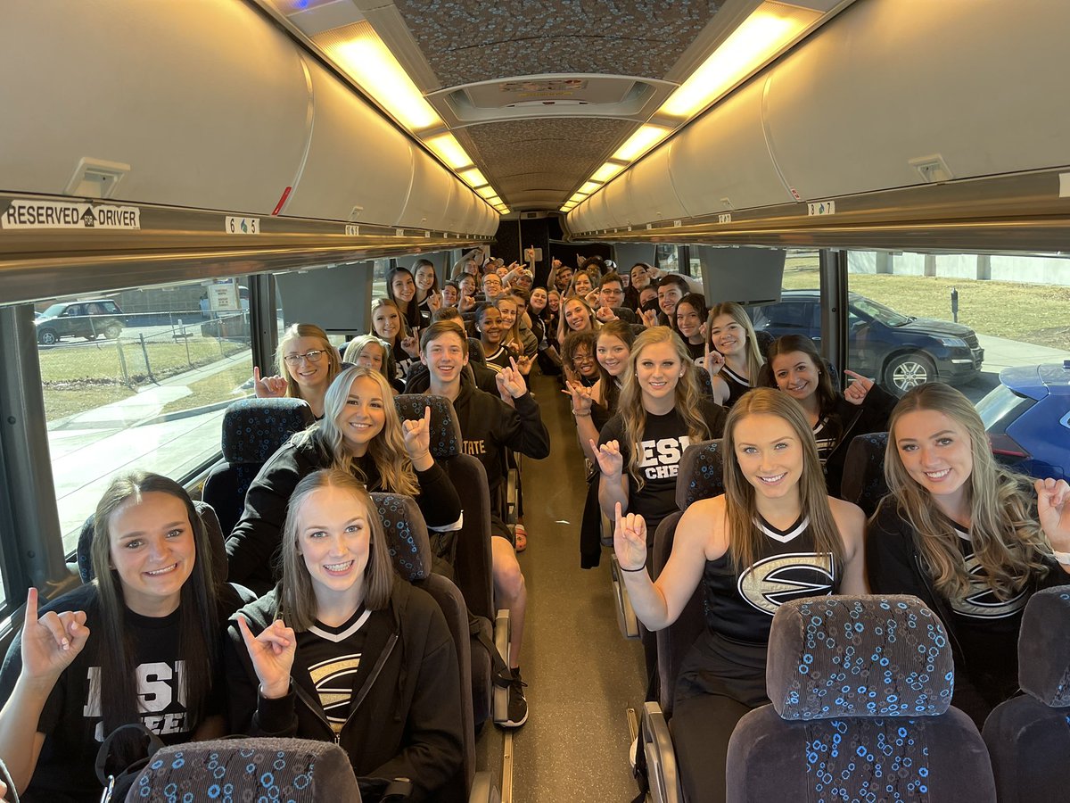 ESU Cheer Squad (@esucheer) on Twitter photo Headed to the MIAA BB Tournament to cheer on @LadyHornetWBB with <a href="/esuathleticband/">Emporia State Athletic Bands</a>! Let’s Go Hornets! 🐝 🏀 Headed to the MIAA BB Tournament to cheer on @LadyHornetWBB with <a href="/esuathleticband/">Emporia State Athletic Bands</a>! Let’s Go Hornets! 🐝 🏀