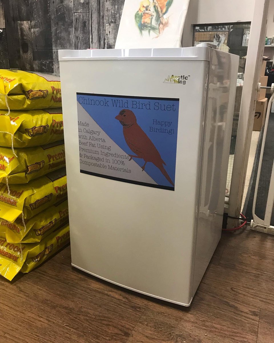 chinooksuetyyc's tweet photo. Time to reveal that surprise! Our suet products are now available Fairplay Pet Supply! Located on the corner or Kensington Rd & Parkdale Blvd NW, you’ll find everything you need to take care of our resident bird population. #yyc #yycbirds #calgarybirds #suetcakes #supportlocalyyc https://t.co/AXr7TTjDys