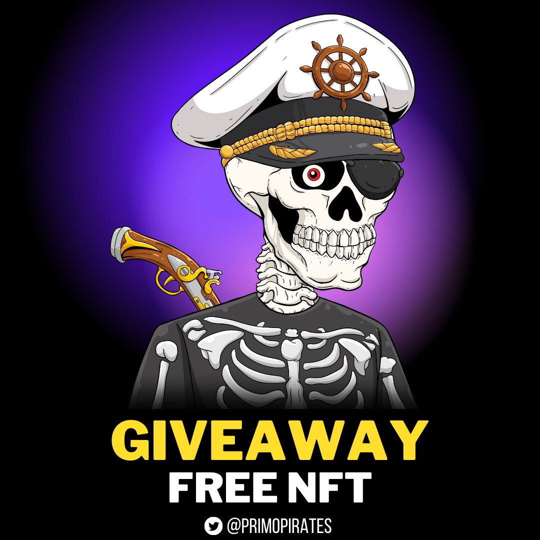 Thank you 🅿️irates! We have hit 1000 followers!

To celebrate we’re selecting 5 lucky winners to Whitelist and ONE to receive a <a href="/PrimoPirates/">Primo Pirates NFT</a> FREE MINT!

Any interaction with this tweet counts as an entry!!
Join: discord.com/invite/ZKEkBcn…

#NFTGiveaways #NFTdrop
#nft