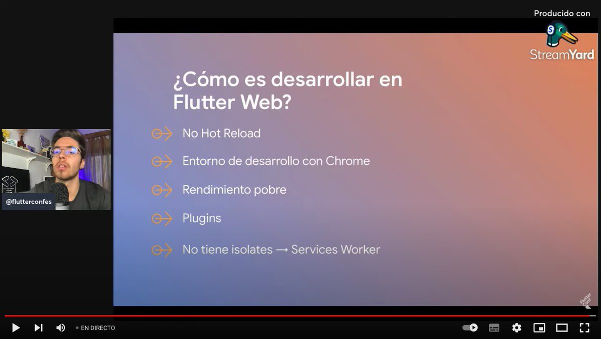 flutterconfes's tweet image. 🔴 Sigue en directo el evento
@alfredobs97 está contando su experiencia con Flutter Web
➡️ youtu.be/JJd9EyGAcbg