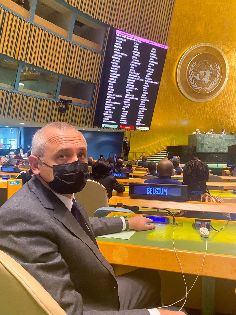 Today the world has sent a strong message in defense of peace.🇺🇦🕊

Together with an overwhelming majority of UN Member States, Belgium has voted in favor of the #UNGA resolution, making clear that Russia stands isolated in its aggression against #Ukraine.

#WeStandWithUkraine
