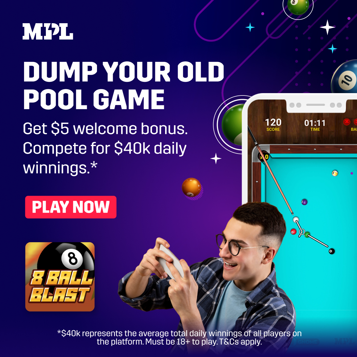 Pool shark or noob - now’s your time.

Play #8BallBlast now! bit.ly/3ta2UG4

#pool #billiards #MPL #MobilePremierLeague