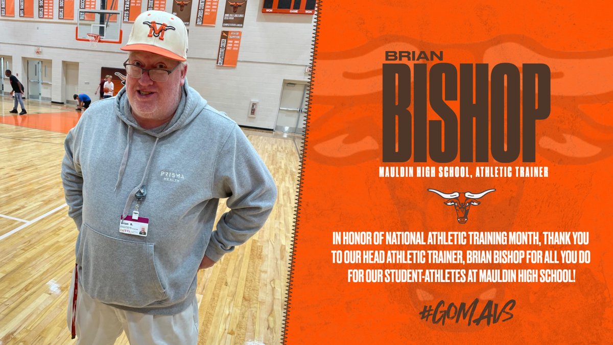 Mauldin_Athl's tweet photo. Tip of the cap to our Head Athletic Trainer, Brian Bishop during National Athletic Training Month!! πβ https://t.co/yRNNgiDwk3