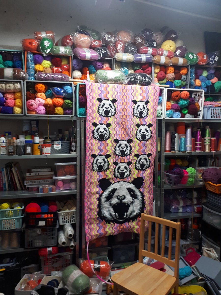 Things are in progress, and no o don't  have too much wool ! #WednesdayMotivation #artist #handsewn #tapestry #textileart