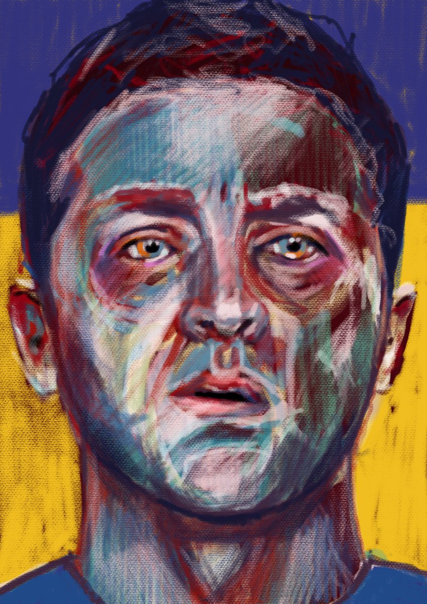 ab_nft's tweet photo. OK, so, I've been thinking... Who would like a limited edition, signed and numbered 1/100 #gliceeprint on amazing German #etchingpaper of my #portrait of #VolodymyrZelenskyy for $100 - size 30x42cm posted anywhere around the world? Absolutely all profits go to #BritishUkranianAid https://t.co/pRwo98MrPD