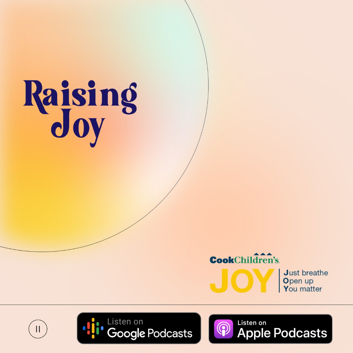 CookChildrens's tweet photo. #ICYMI Episode 1 of the Raising Joy podcast is here! 🎧 Meet hosts Dr. Kristen Pyrc and Wini King. In an effort to bring community-wide attention to the youth mental health crisis, we launched the JOY campaign. https://t.co/VWathflrKC https://t.co/zNTrC326eO