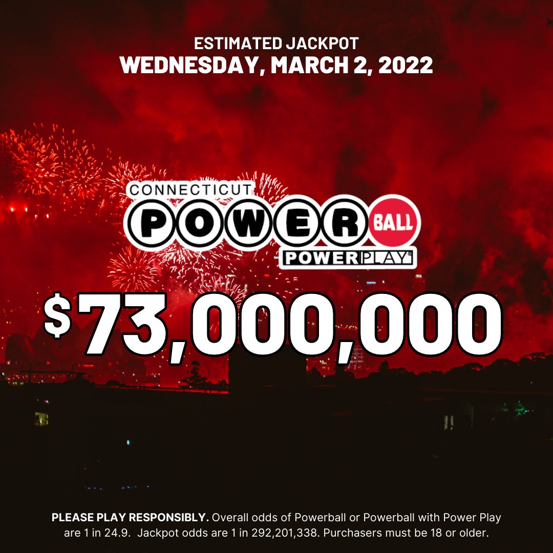 CT Lottery on Twitter "Tonight's Powerball jackpot is an estimated 73
