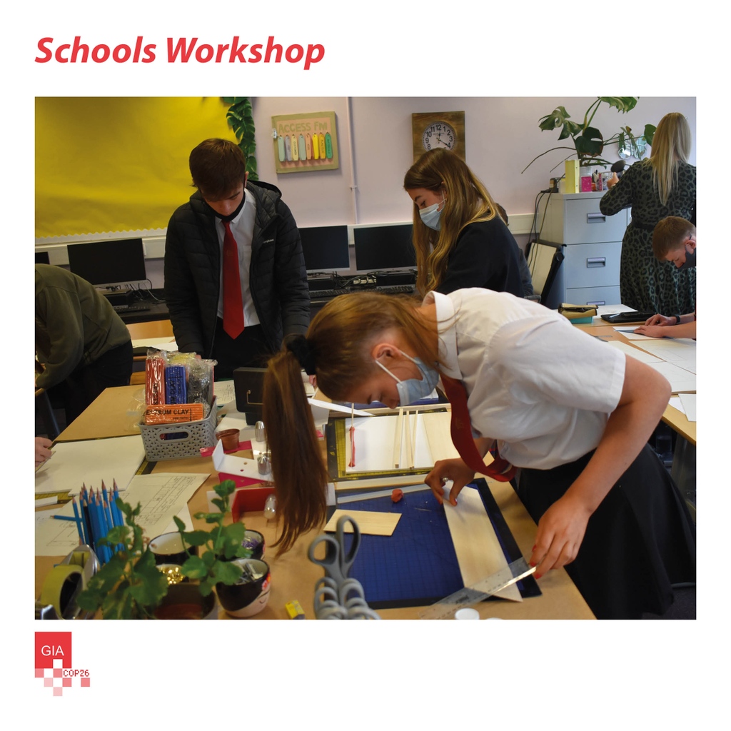 #COP26Recap As part of our COP26 activities, the GIA teamed-up with the RIBA to deliver a workshop on sustainability and architecture with students at the Glasgow Gaelic School. The workshop explored the impacts of the built environment on climate change.