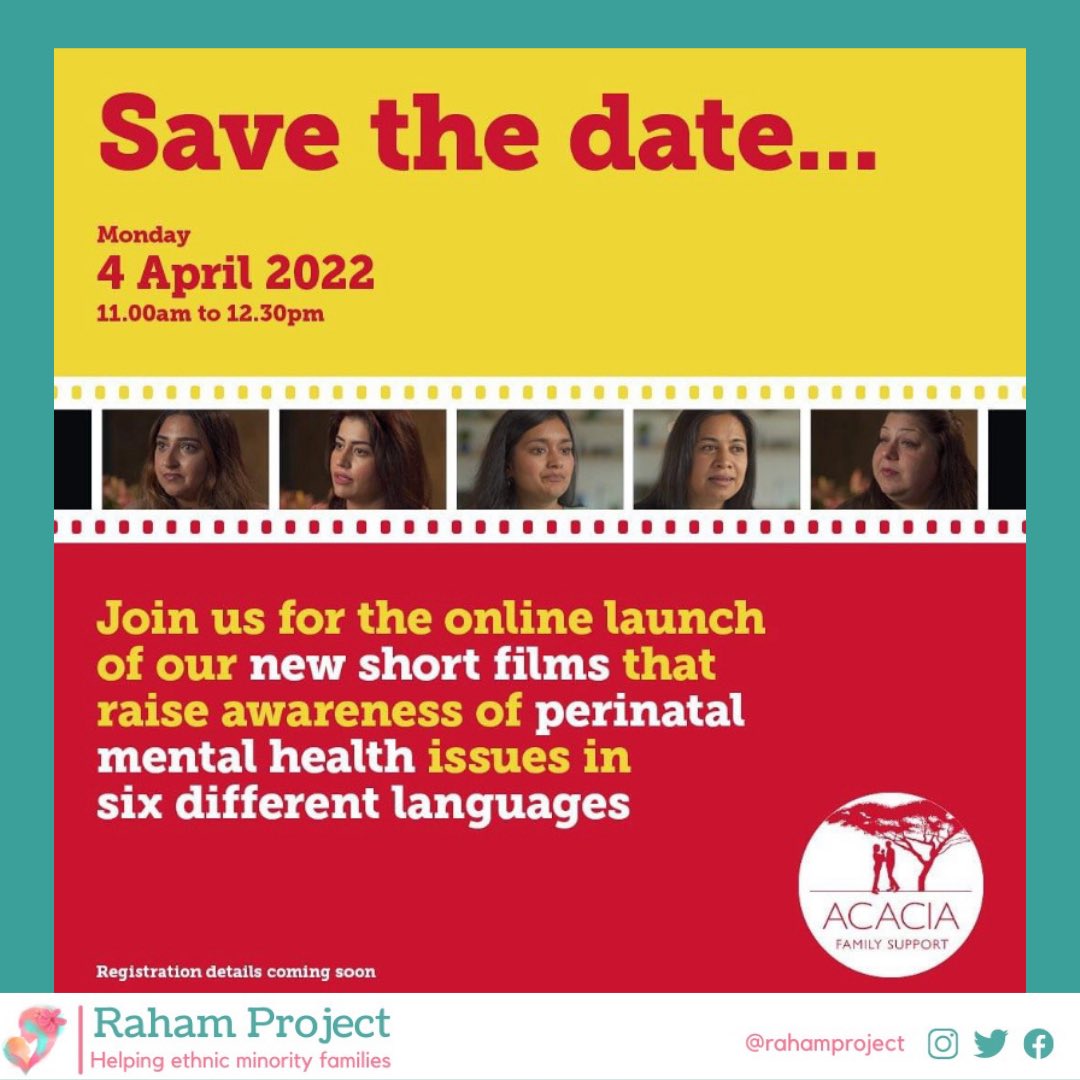 Thank you <a href="/Acacia_Family/">Acacia</a>.

Join us for the online launch of the new series of short films that raise awareness of perinatal mental health issues in six different community languages: Punjabi, Mirpuri, Urdu, Gujarati, Slovakian and Dari with English subtitles.
