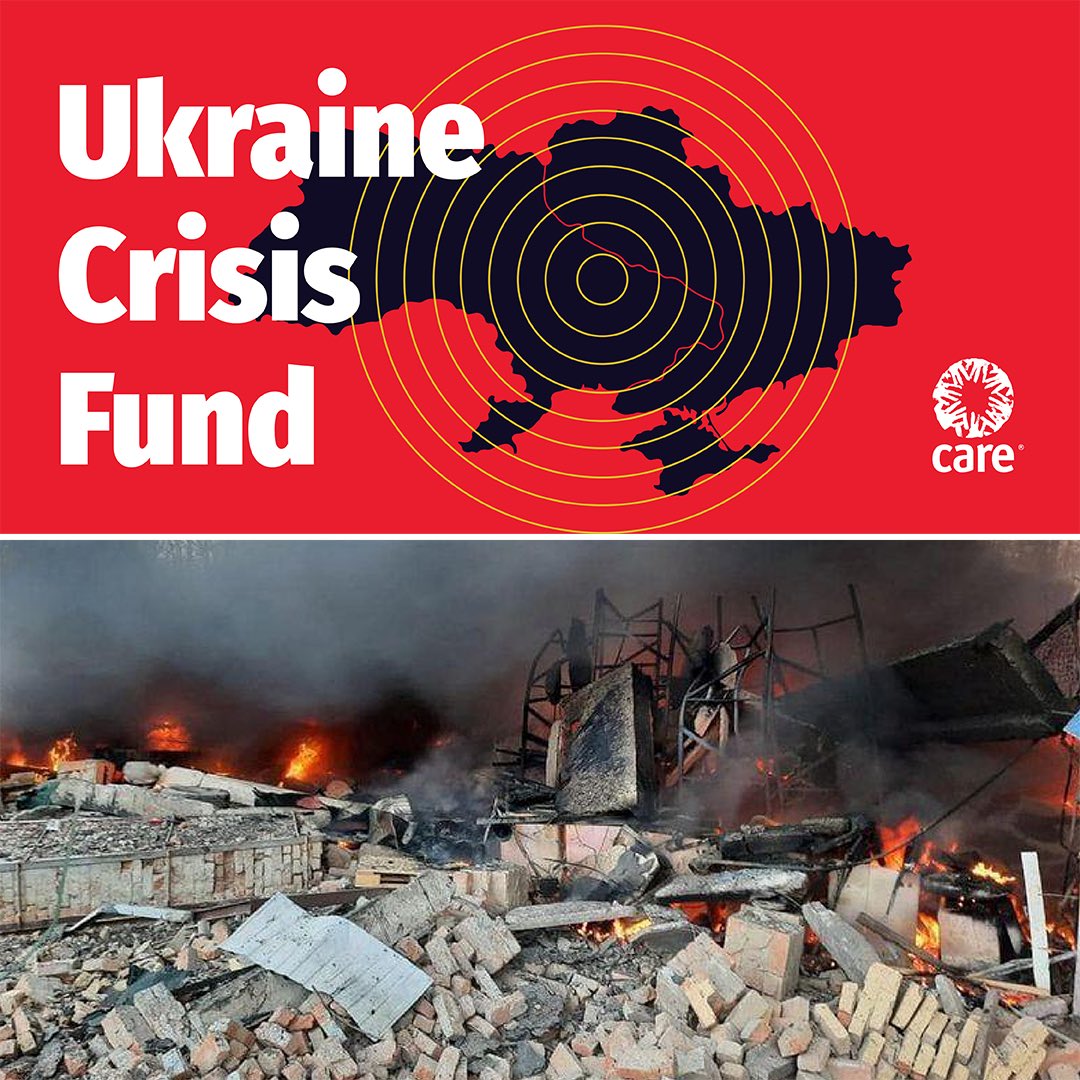 Attacks of war in #Ukraine are creating a humanitarian catastrophe. @CARE has launched an immediate crisis response to reach 4 million Ukrainians with urgent aid, prioritizing the needs of women and girls, the elderly, and families. Link to donate 👉🏼 bit.ly/3K21xjt