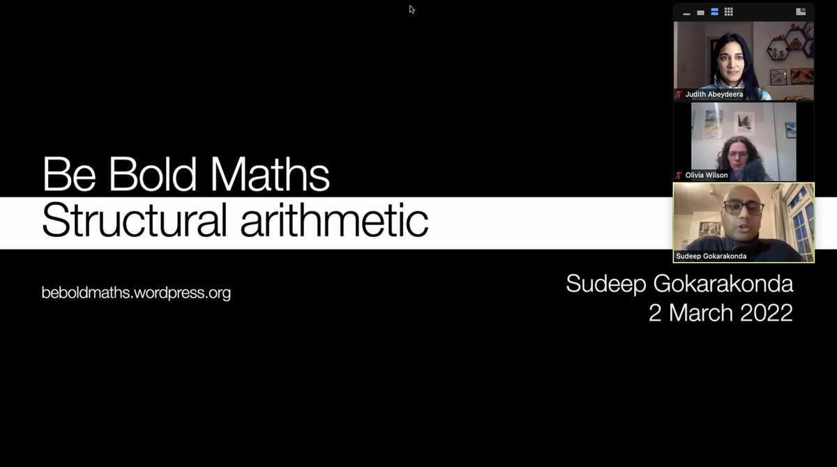 And were underway, @boss_maths is talking about structural mathematics right now in our latest event!