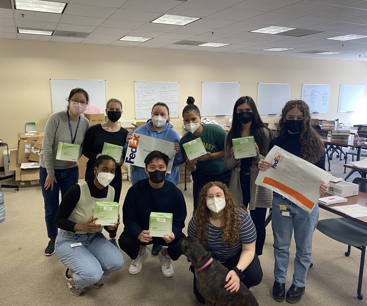 Our incredible covid study team sending out 300 Tap II kits to participants today!! ⁦<a href="/JakeDowonKim/">Jake Kim</a>⁩ ⁦<a href="/MayanTeles/">Mayan Teles</a>⁩ ⁦<a href="/JenLAlejo/">Jennifer Alejo, MD</a>⁩ ⁦<a href="/jonathanmitch_/">Jonathan Mitchell</a>⁩ ⁦@jgaronzikwang⁩ ⁦<a href="/HIV_TID/">William Werbel MD PhD</a>⁩ ⁦<a href="/ERGOT_JH/">ERGOT @Johns Hopkins</a>⁩