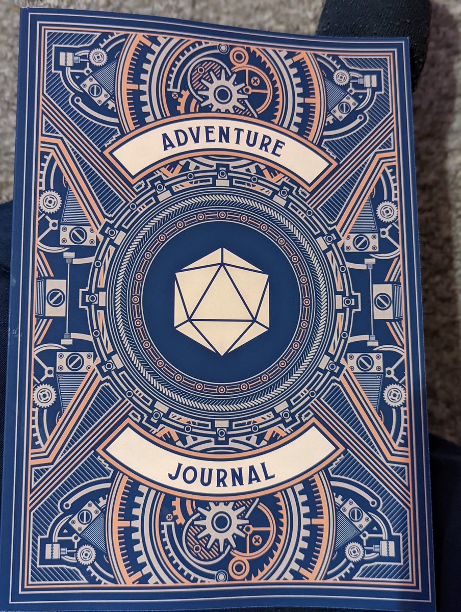 Natural20Will's tweet photo. You know it's coming up to game day when your new adventure journal arrives. 
What does your notebook of choice look like?

Looking forward to this Friday's recording with @FellowshipTable 

#dnd5e #DnD #DnDcharacter #dungeonsanddragons #ttrpg #tabletopgames https://t.co/CEGuRumj83