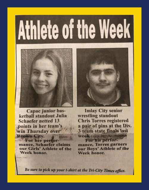CapacGirlsBB's tweet photo. Congratulations Julia for Athlete of the Week. During this game Julia tallied 13 points, 10 Rebounds, 4 Steals, a Block and assist. 
She also hit three 3 pointers and clutch shots down the stretch to secure the first win vs Brown City since joining the GTC East. Well deserved. https://t.co/URMwhvhqHR