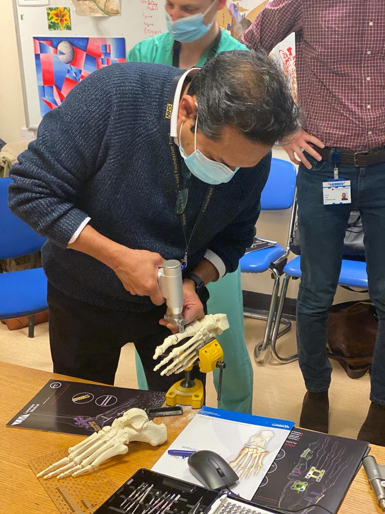What an amazing evening of teaching the Registrars the intricacies of foot surgery. It was a fun evening and the registrars got to work their magic on the saw bones! #FootAndAnkleSurgery #FootSurgery #Training #Bunion #BunionSurgery