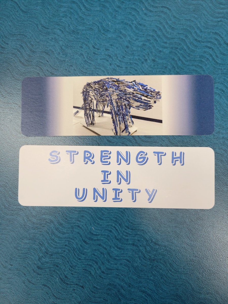 Every <a href="/Ironia_Elem/">IroniaElemSchool</a> student and staff member is leaving today's #ReadAcrossAmerica celebration with one of these beautiful bookmarks. On one side is an image of our collaborative art installation. On the other, our school's theme for 2021-2022. Happy reading!