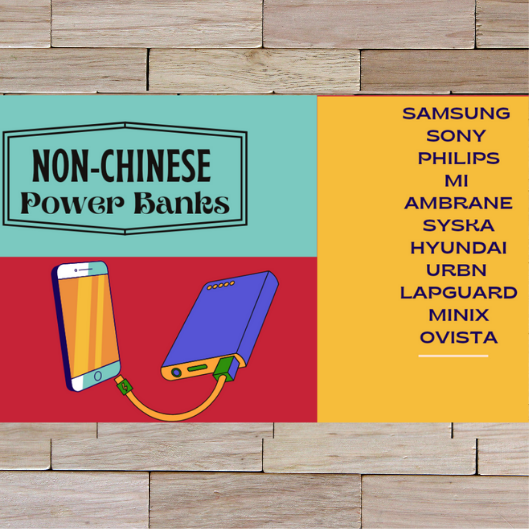 Non-Chinese Power Bank # Power Banks made in countries other than China # Power Bank Made in India # Branded power banks # Power banks under 2000 #