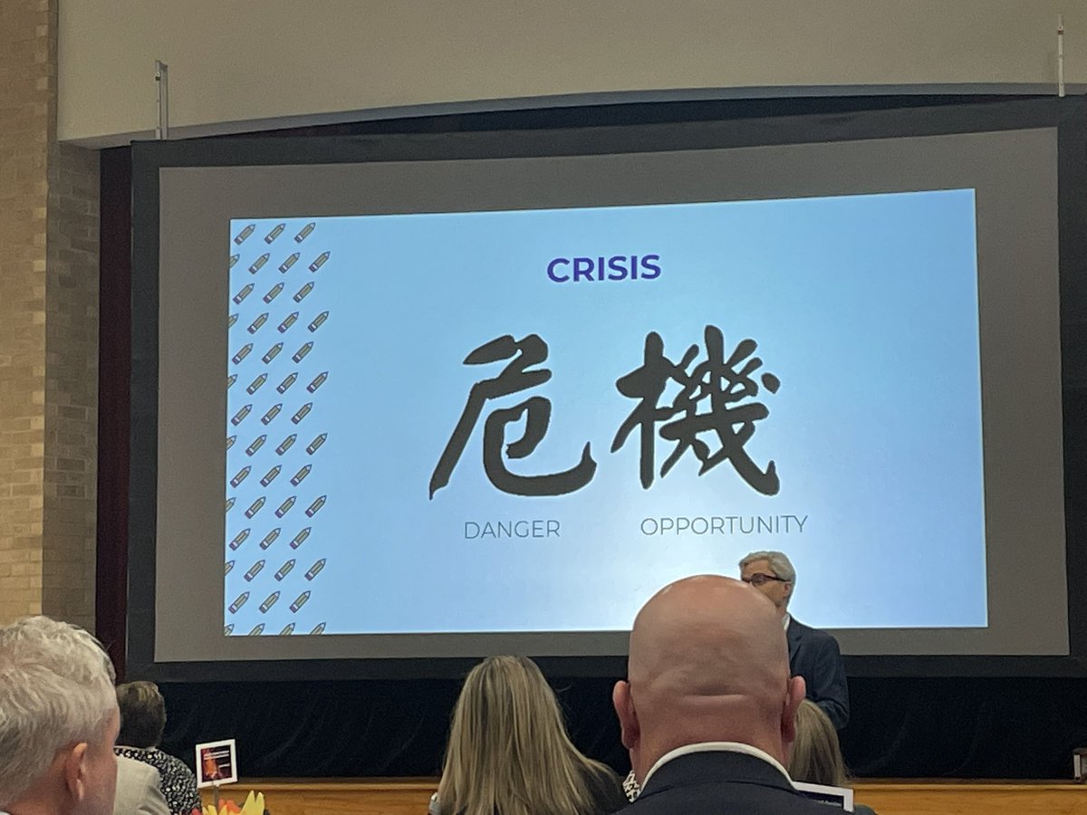 The word crisis in Chinese includes the characters for danger and opportunity. May we always see the opportunity that comes out of crisis. #FRSLN