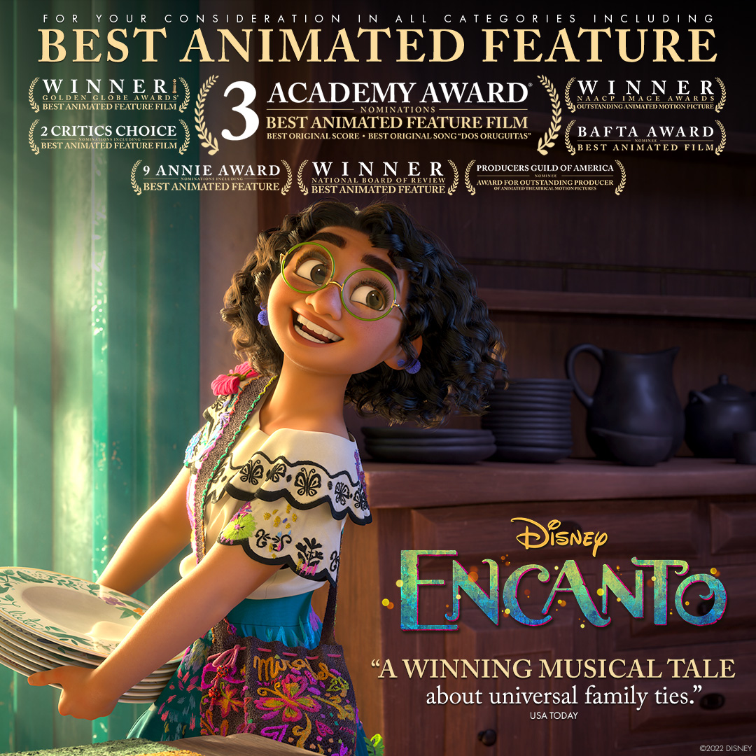 Encanto' Wins Best Animated Feature Film