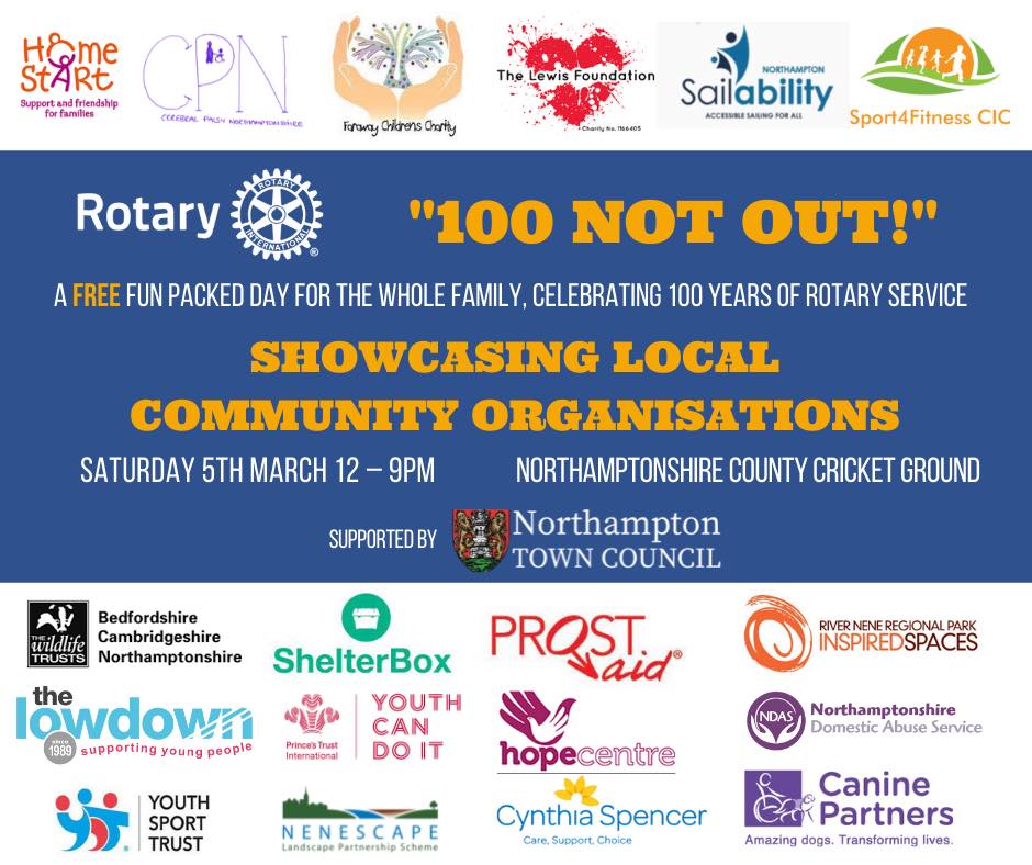 Taking place this weekend!

📅 Saturday 5th March
⏰ From 12pm
📍 Northamptonshire County Cricket Club
🎟️ Free!
🎉 Lots of fun, family-friendly activities!

#northampton #northamptonshire #northamptonrotary #charity #fundraising #northamptonevents