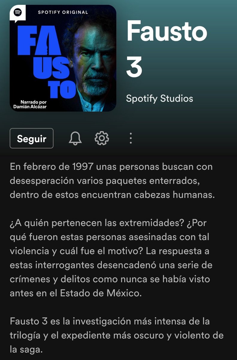 candiaamcc's tweet photo. Spotify no miente cuando dice que #Fausto3 es el expediente más oscuro y violento de la saga😖😖😖😖
#FaustoPodcast #Spotify @SpotifyMexico https://t.co/pkyLIMp7xX