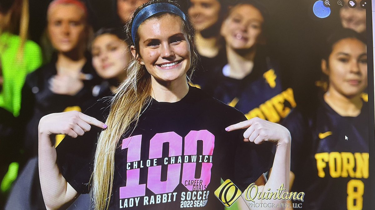 💯 CAREER G⚽️ALS! Congrats Chloe!  <a href="/chloeechadwick/">chloe chadwick</a> <a href="/CoachWilliamso1/">CoachWilliamson</a> <a href="/ForneySoccerLRS/">LadyRabbitSoccer</a>