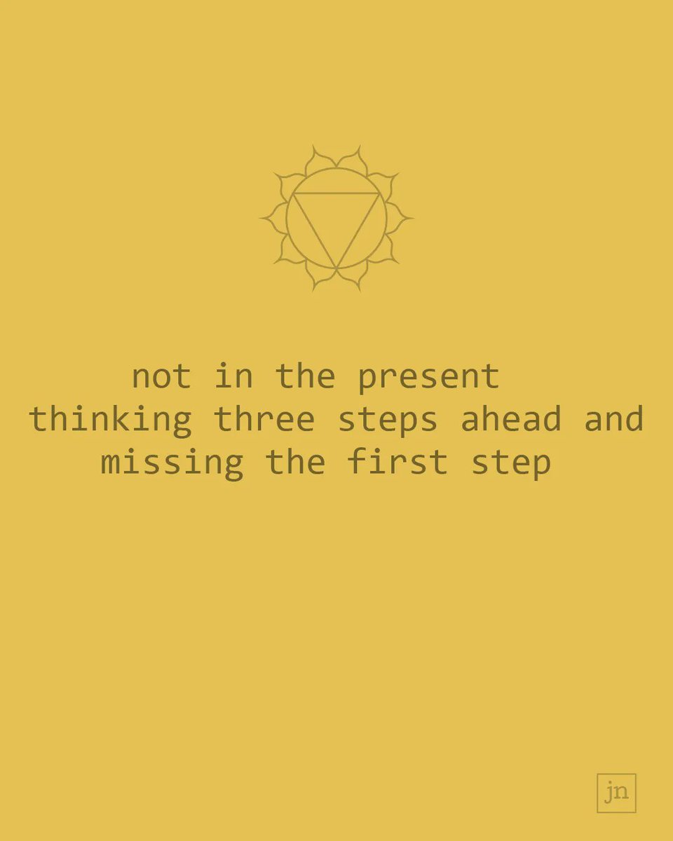 JonathansNotes's tweet photo. not in the present
thinking three steps ahead and
missing the first step
---------------------
#thirdchakrahaiku #haikuchallenge #haiku #micropoetry #poem #poetry #poetrycommunity #thirdchakra #manipura https://t.co/batAHDPKPU