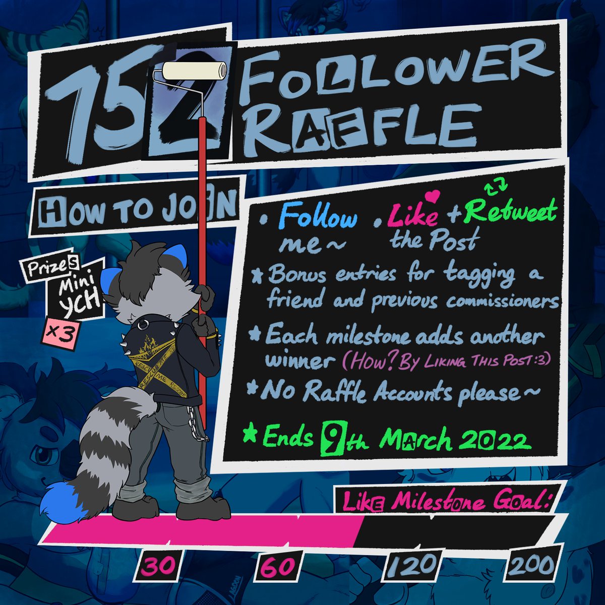 Raffle Update, gotta restick that poster
