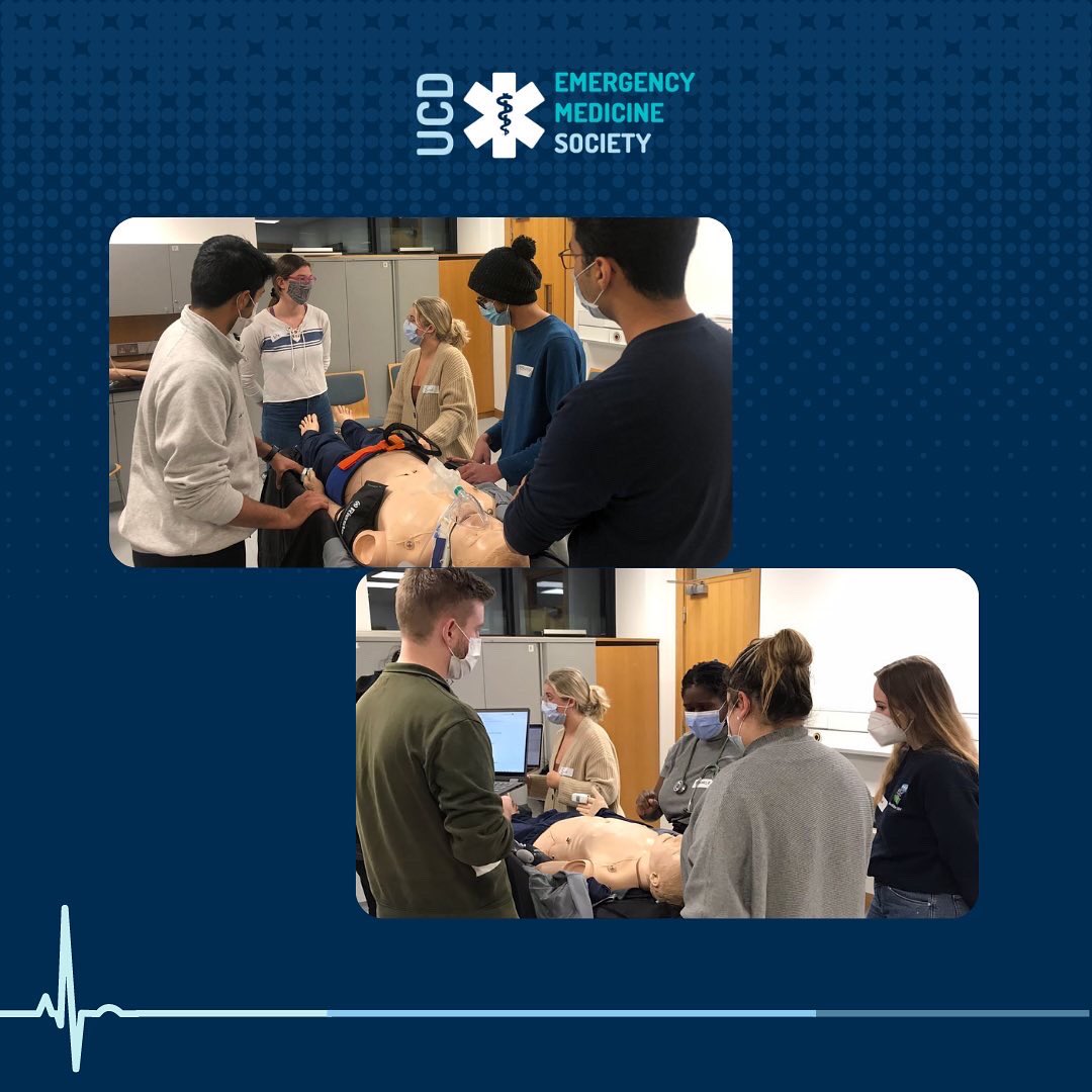 UCDEmergSoc's tweet photo. Our #SimSessions on Monday was a wrap!
Thanks to all medical students who participated, we hope you now have a better idea of how to approach medical emergencies 🚑
And as always, a big, big thank you to the tutors & doctors who volunteered their time to teach! 🧑🏻⚕️ https://t.co/sNVua3epbx