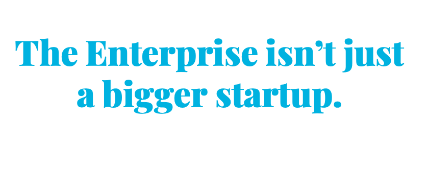 "The Enterprise isn’t just a bigger startup." Like if you agree. <a href="/markogne/">Mark Ogne</a> #B2BMX #enterpriseABM #Marketers #ABMPanel